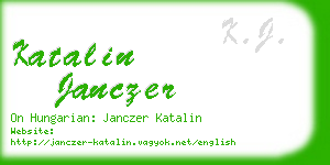 katalin janczer business card